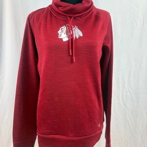 NHL Licensed Red Chicago Blackhawks Women's Sweatshirt